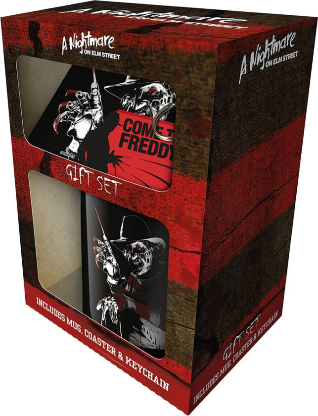 A Nightmare on Elm Street nøkkelring og krus