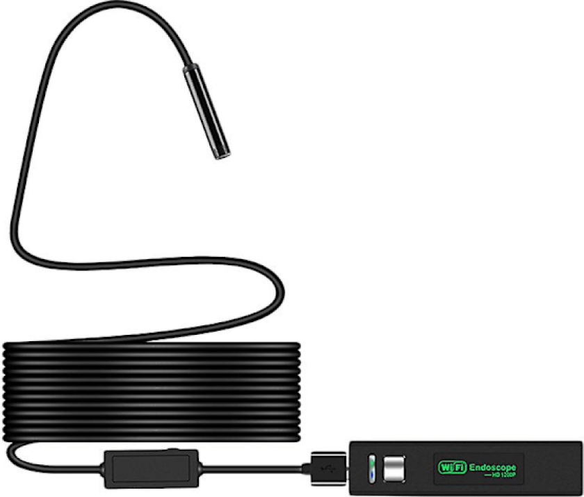 Trådløs WiFi-endoskopkamera HD 1200P Mini myk kabel inspeksjonskamera 8mm LED-boreskop for IOS Android PC-endoskop