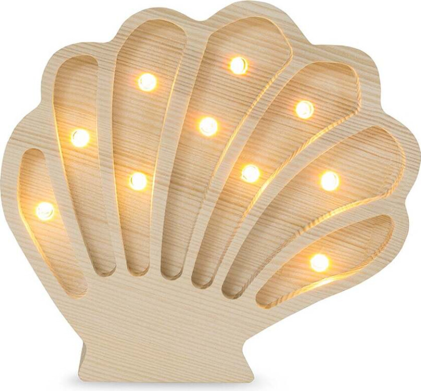 Lampe Skjell, Coastal Wood - Nattlamper - Tre