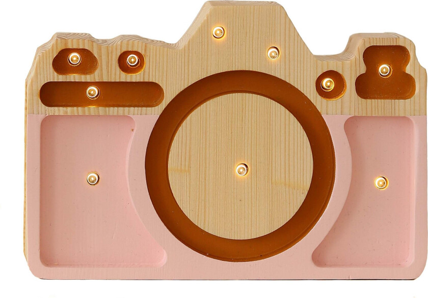 Mini Lampe Kamera, Pastellrosa - Nattlamper - Tre