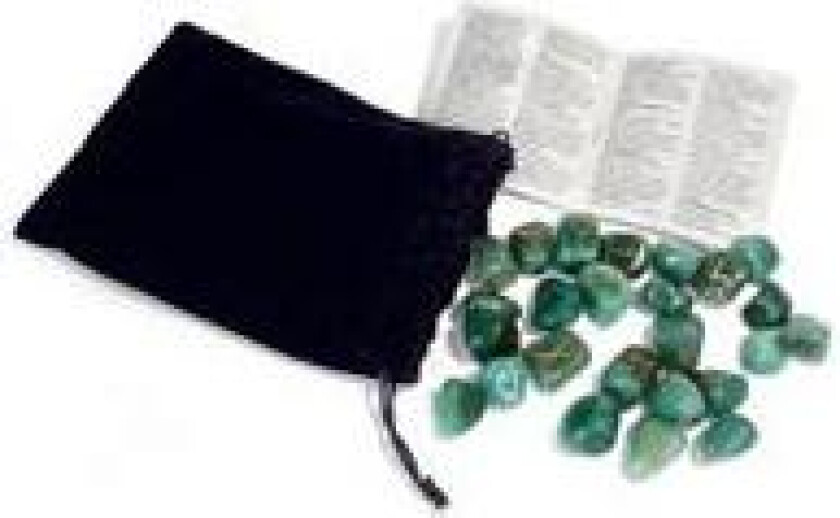 Green Aventurine Runes Bookshelf Edition
