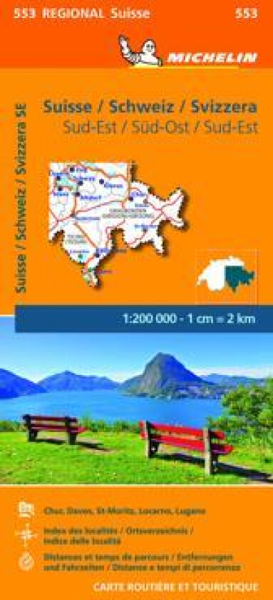 Suisse Sud-Est - Michelin Regional Map 553