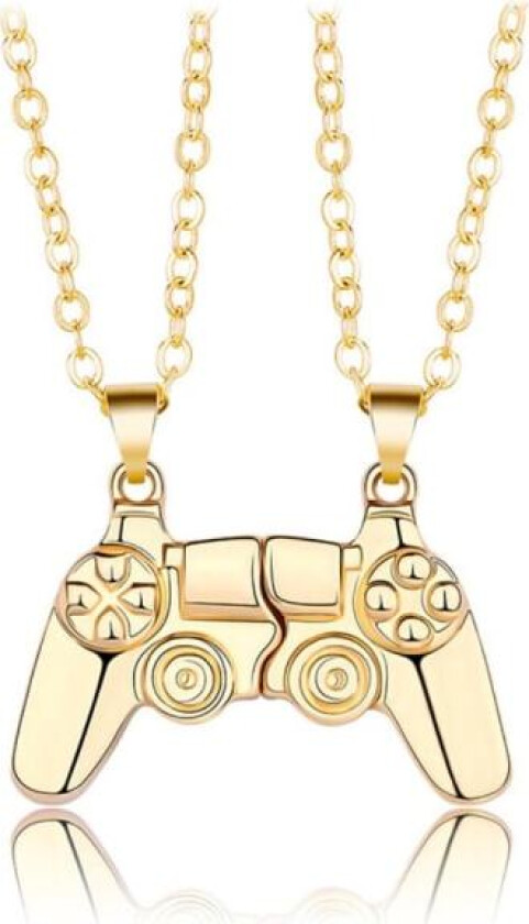 Magnetisk Game Controller Handkontroll Halsband Par Present Gold