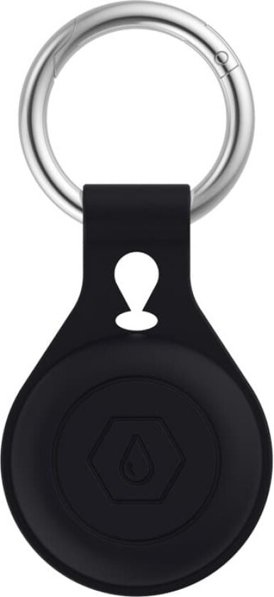 Airtag-holder / etui med nøkkelring silikon Sort