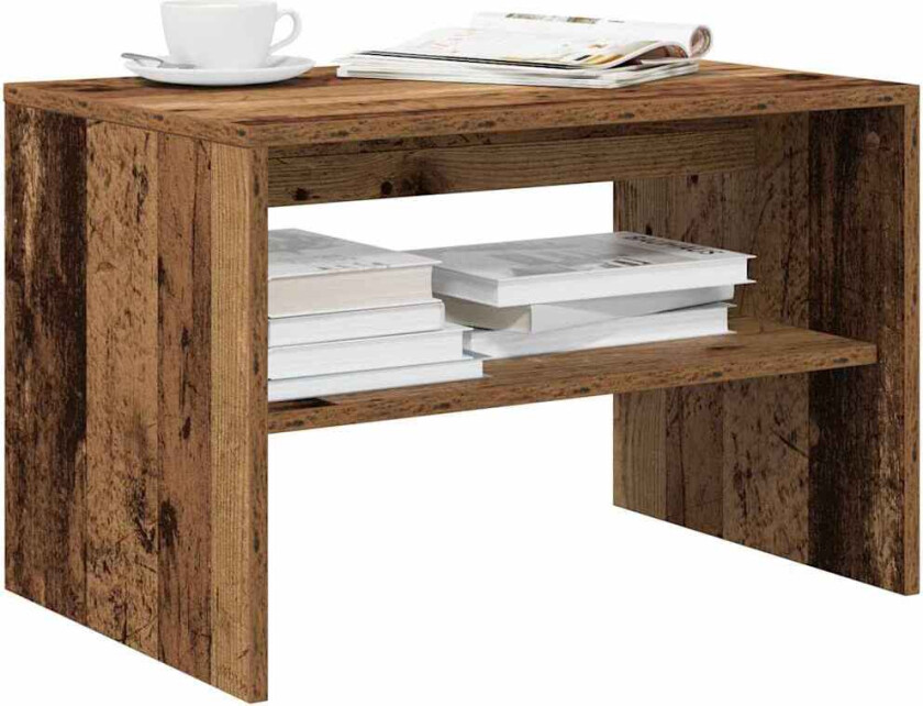 TV-benk gammelt tre 60x40x40 cm konstruert tre