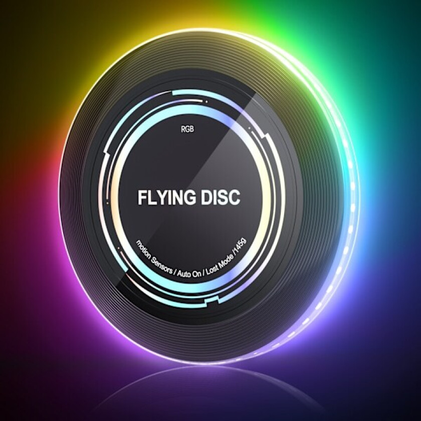 Laderbar LED Frisbee - 16 millioner farger RGB - Smarte moduser - Automatisk tenning - Morsom gave til jul, bursdag og camping blue