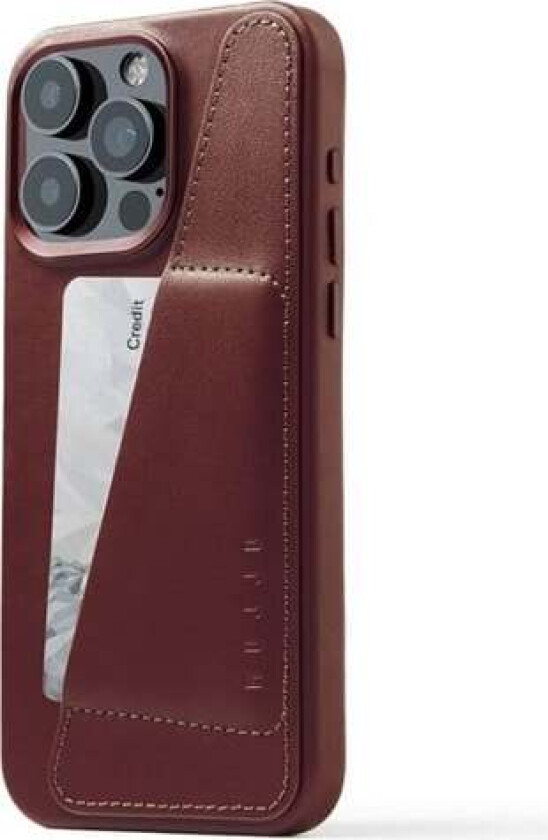iPhone 15 Pro Max Wallet Leather Case - Burgundy