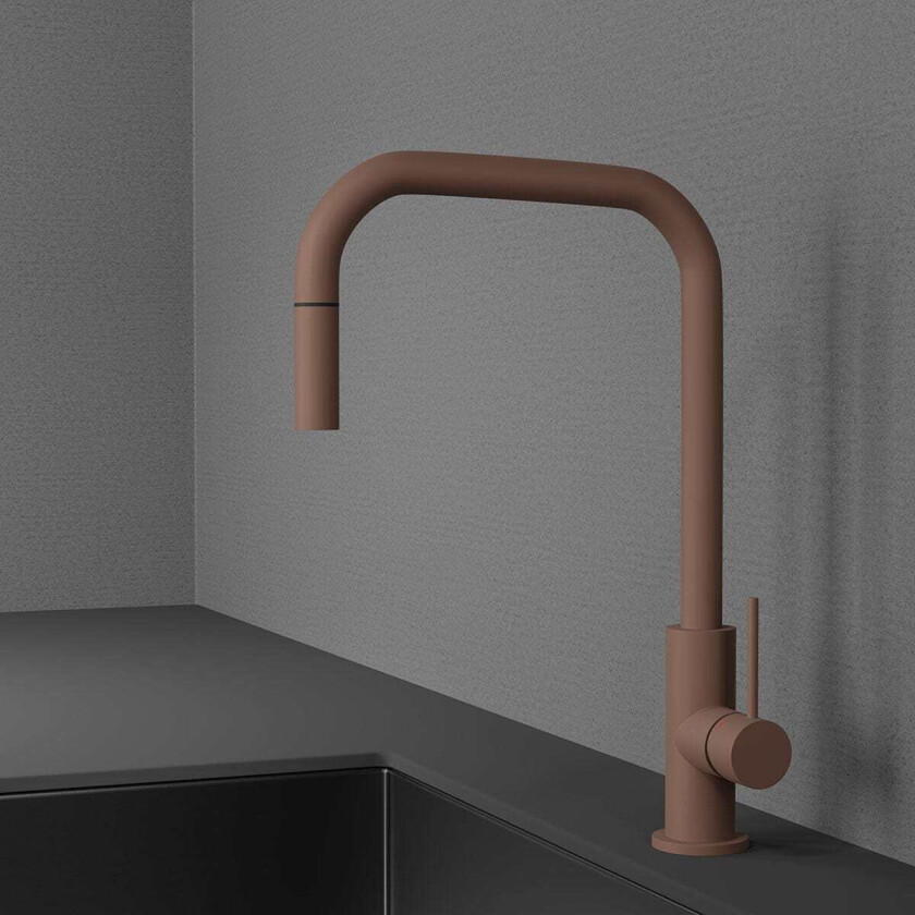 Steel Accent Square Kjøkkenbatteri Rust / 38mm