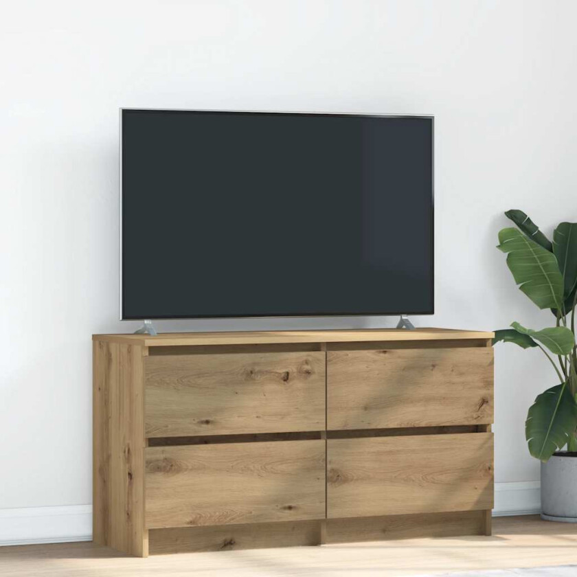 TV-benk artisan eik 100x35x54 cm konstruert tre