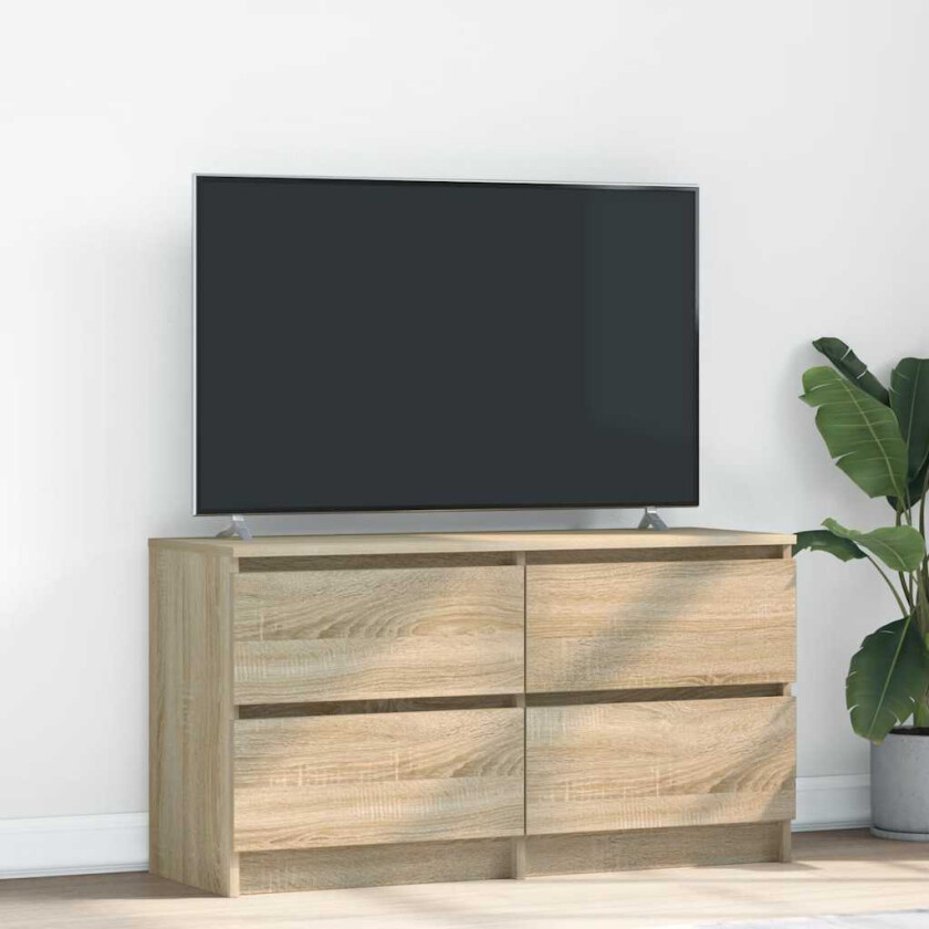 TV-benk sonoma eik 100x35x54 cm konstruert tre