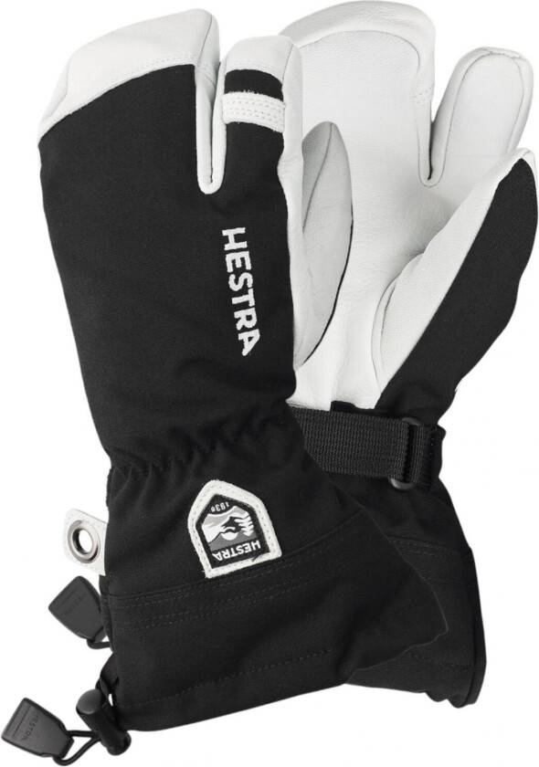 Army Leather Heli Ski Jr. - 3 Finger Svart 8-9 år
