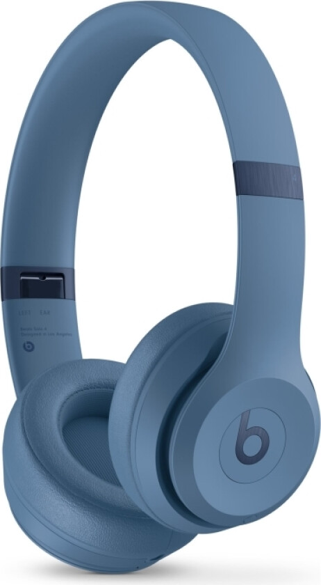 Beats Solo 4 - Hodetelefoner Med Mikrofon - On-Ear - Bluetooth - Trådløs - 3,5 Mm Jakk, Usb-C - Lydisolerende - Skiferblå