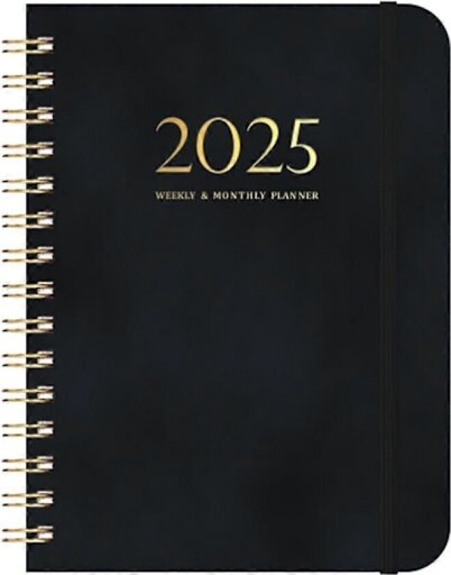 2025 Kalender, 140 Siders Notatbok, Dagbok, 2025 Planleggingsbok med Stropp, Ukentlig Kalendernotatbok