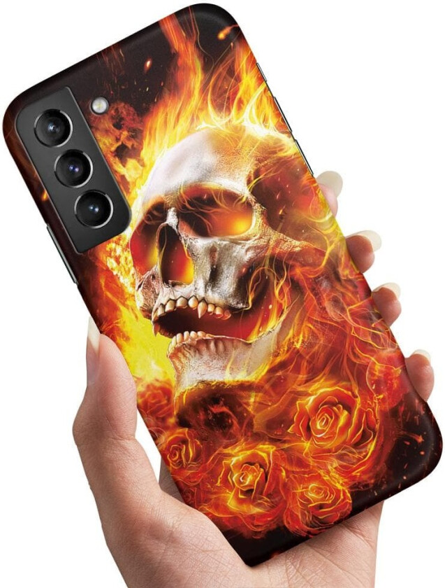 Samsung Galaxy S21 - Deksel/Mobildeksel Burning Skull