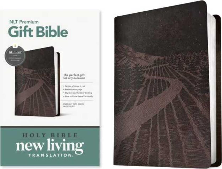 NLT Premium Gift Bible, Filament Enabled, Brown