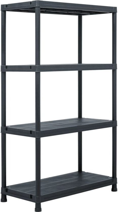 Oppbevaringshylle svart 200 kg 80x40x138 cm plast