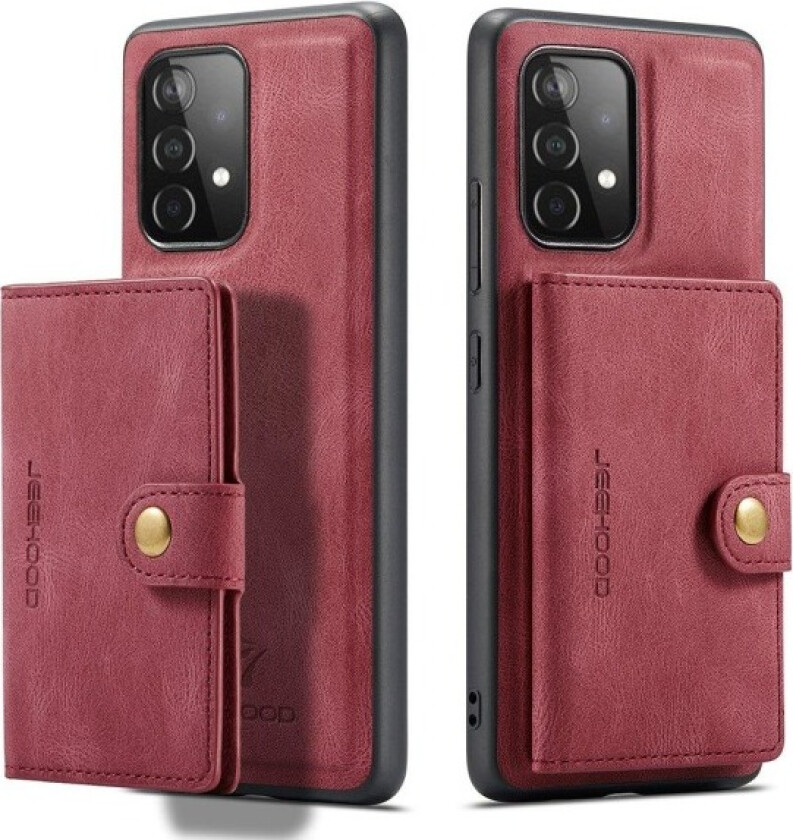 Gjennomtenkt deksel med kortlomme - Samsung Galaxy A52 Röd