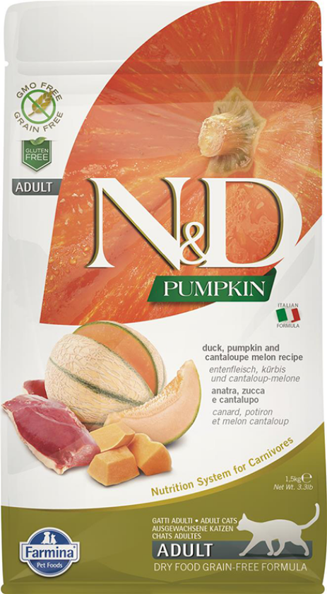 N&D Cat Pumkin Duck & Cantaloupe Adult 1,5 kg