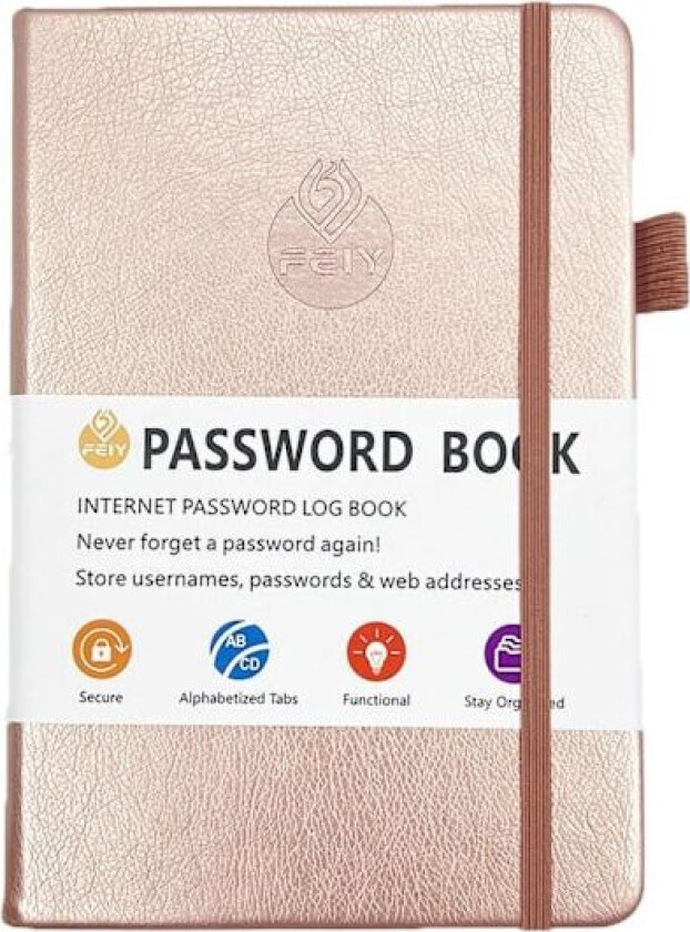 Personalisert ordbevarerbok med alfabetiske faner, engelsk adressebok, telefonbok, kantdedikert notatbok