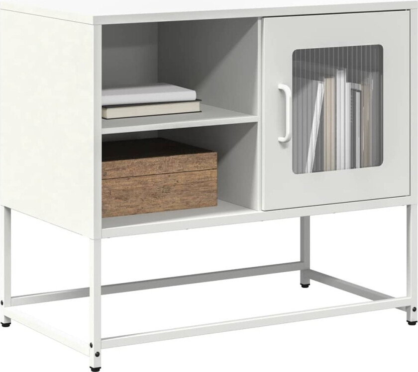 TV-benk hvitt 68x39x60,5 cm stål