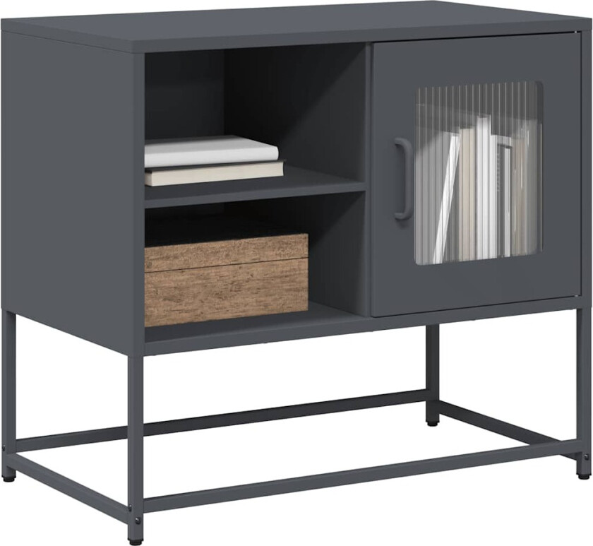 TV-benk antrasitt 68x39x60,5 cm stål