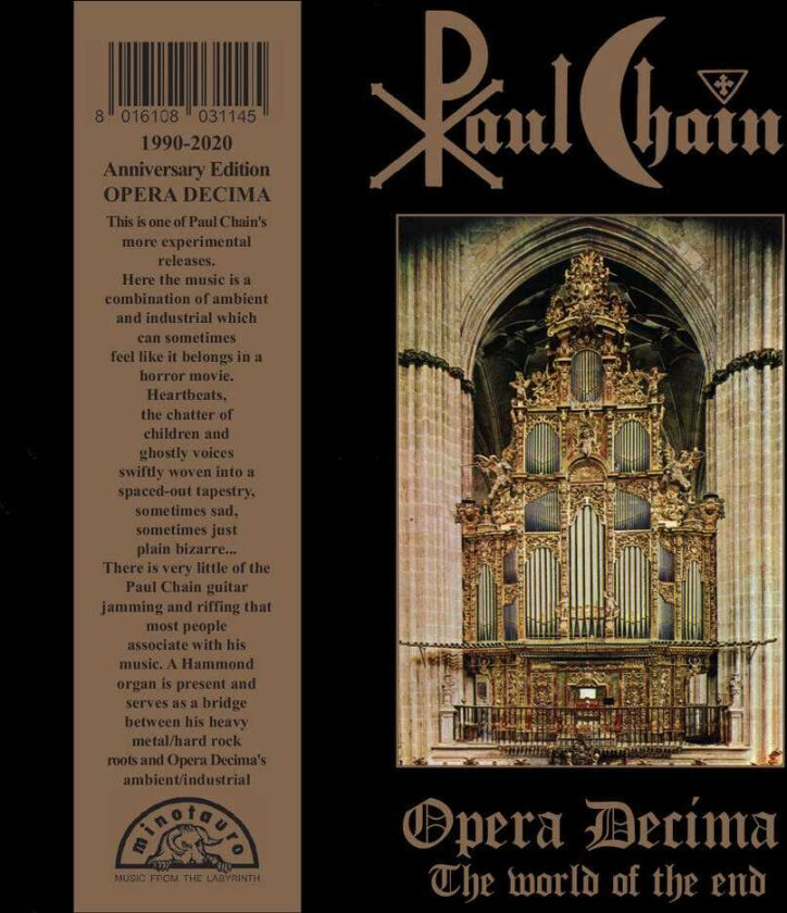 Paul Chain Opera Decima (The World Of The End) CD