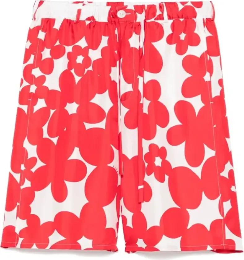 Herre, Shorts, Rød, L