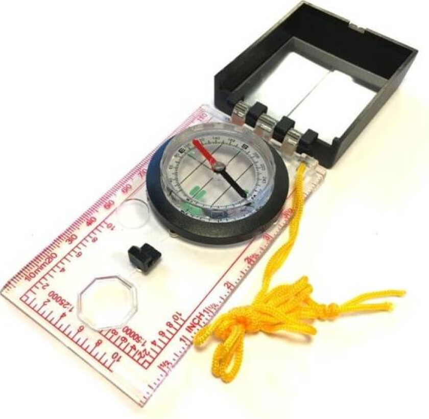 Klassisk kompass för karta med skydd Black