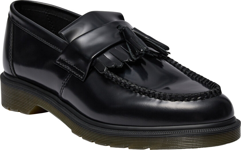 Adrian Black Polished Smooth Kvinde Loafers Str 44