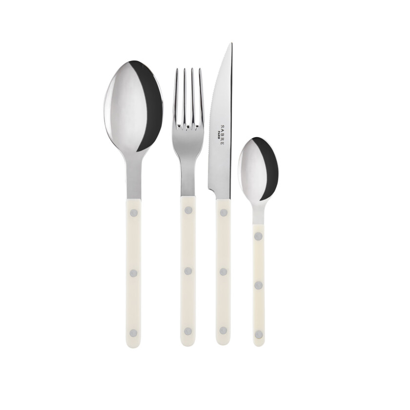 Bistrot 4 Pieces Cutlery Set Solid Ivory