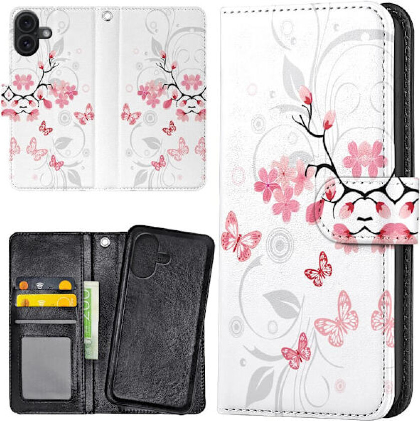 iPhone 16 Plus - Lommebok Deksel Naturlig Mønster