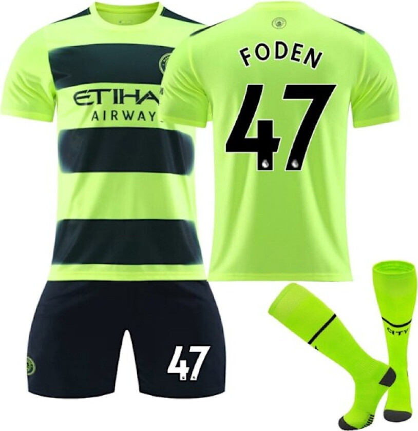 22/23 Manchester City Borte Barn Fotballdrakt Treningsdresser / FODEN 47 Barn 22(120-130CM) FODEN 47 Kids 22(120-130CM)