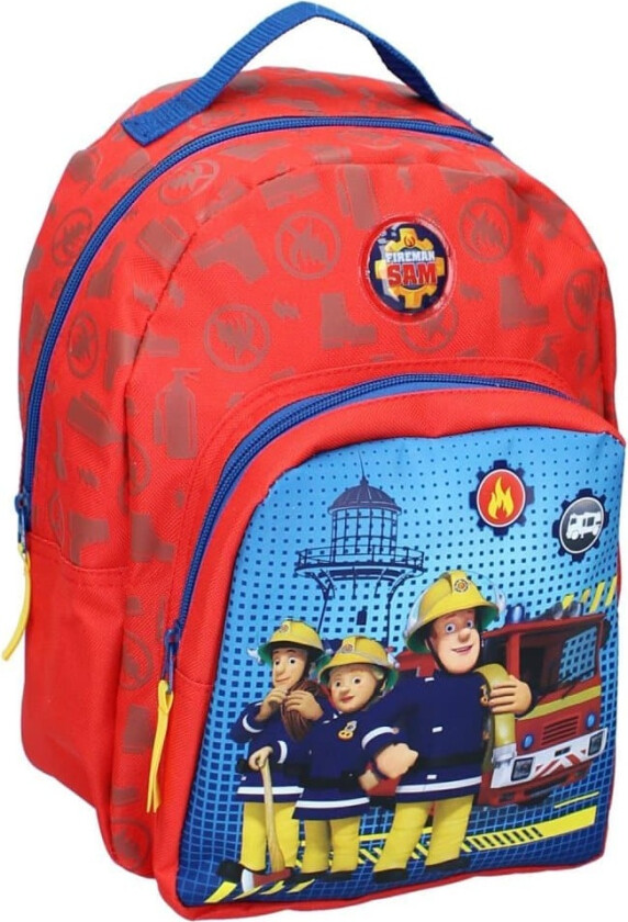 Fireman sam ryggsekk 30 cm veske skolesekk brannmann