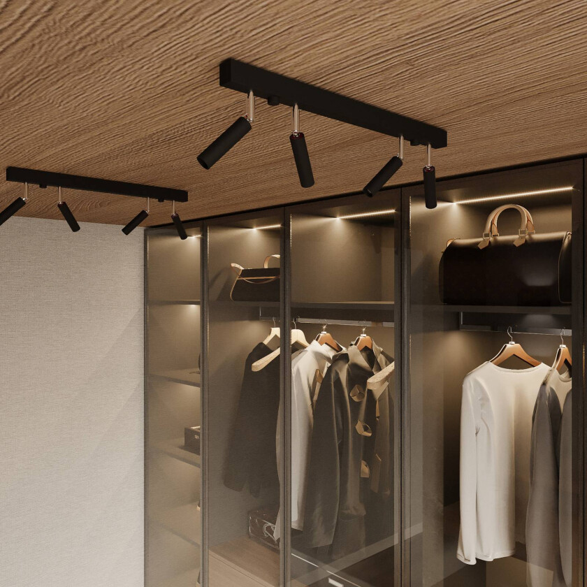 Nicanor downlight svart/krom 4 lk