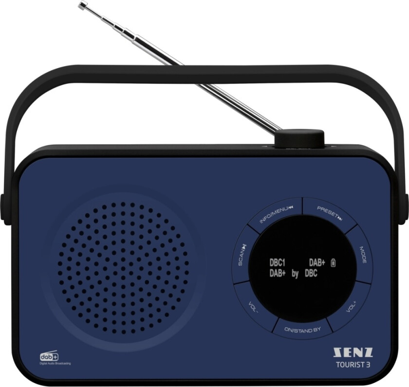 Tourist 3 DAB+/FM Bluetooth-radio, blå