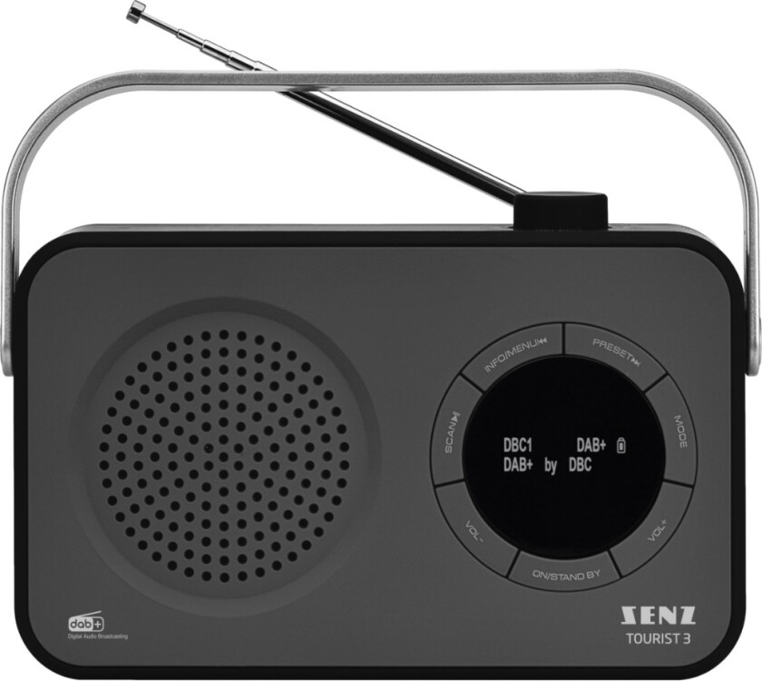 Tourist 3 DAB+/FM Bluetooth-radio, svart