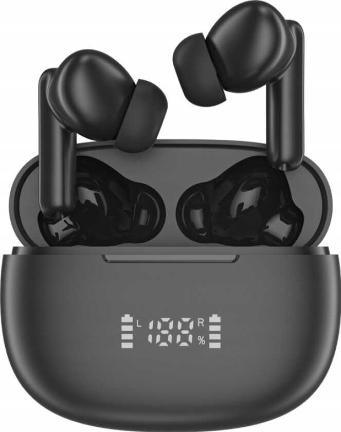 Audeeo Navigator Tws-Hodetelefoner Med Led-Skjerm (Sort)