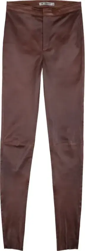 Bilde av WMN LEATHER PANT - L / 35 Cognac