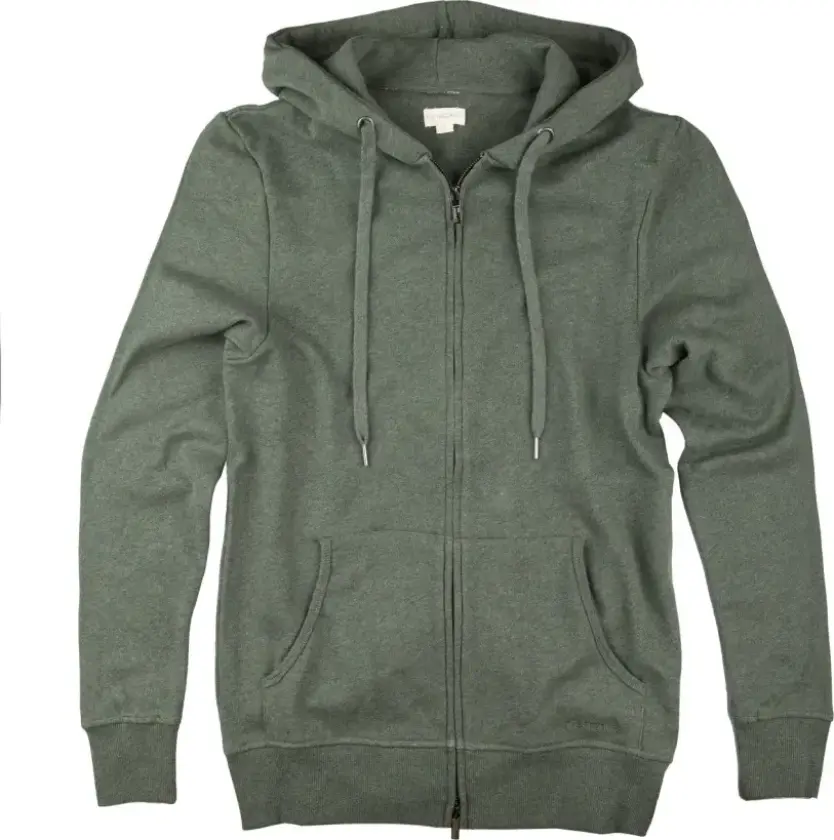 ZIP HOOD SWEAT - S / 30 Green Melange