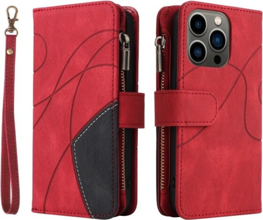 KT Multi-function Series-5 For iPhone 13 Pro Phone Case Red