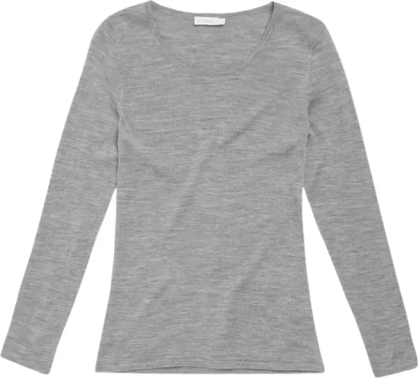 WMN MERINO LONGSLEEVE - M / 50 Grey Melange