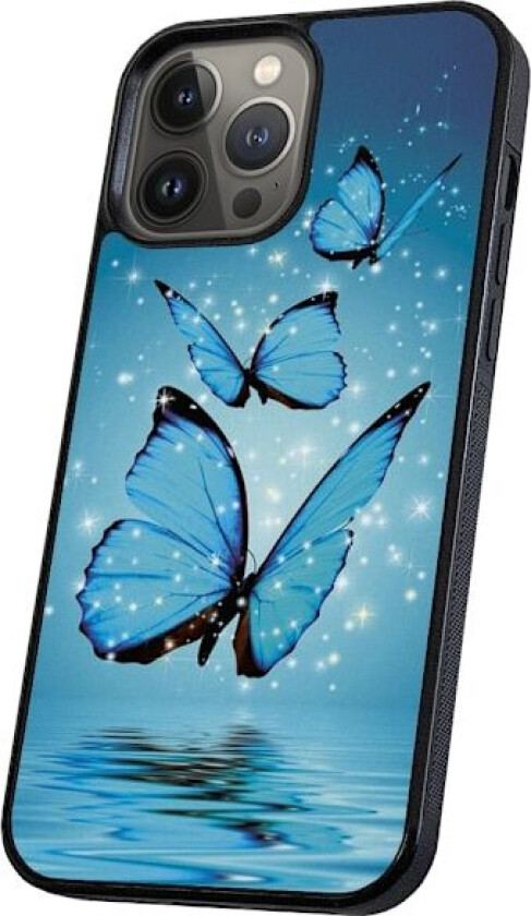 iPhone 16 Pro Max - Deksel/Mobildeksel Glitrende Sommerfugler