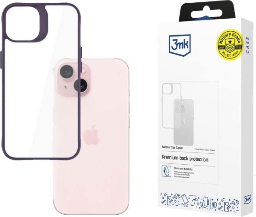 3Mk Satin Armor Case+ Purple Pro Apple Iphone 15 (5903108592796)