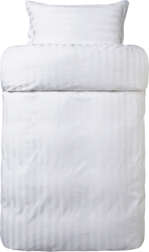 Sateng sengetøy - Eksklusivt og mykt sengesett - 140x220 cm - London hvit - Sengetøy fra Høie
