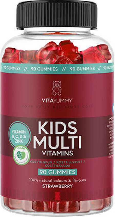 Kids Multi (Jordbær) - 90 Stk