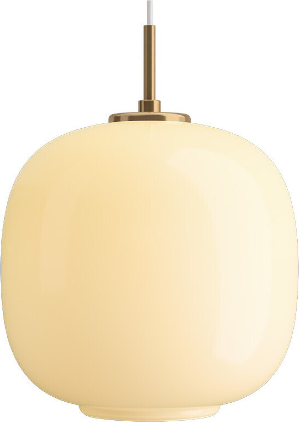 VL45 Radiohus Pendel Ø250 Brass/Glossy Pale Yellow