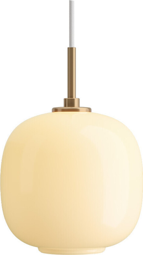 VL45 Radiohus Pendel Ø175 Brass/Glossy Pale Yellow