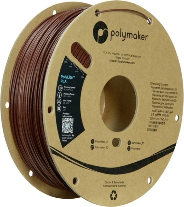Polymaker Pa02015 Galaxy Filament Pla-Plast Høj Grad Af Stivhed, Høj Grad Af Trækstyrke 1.75 Mm 1000 G Mørkerød Polylite™ 1 Stk