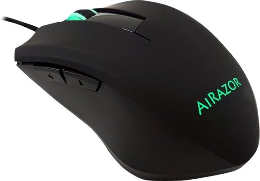 Lc Power Airazor M810rgb - Mus - Optisk - 5 Knapper - Kablet - Usb - Svart - Løsvekt