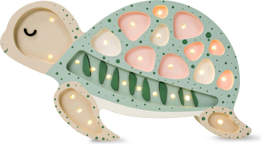 Lampe Skilpadde, Seafoam Pink - Nattlamper - Tre